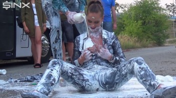 Bitchy Europeans Get Drenched In Milk Outside Screencap 41 on www.sinx.com