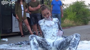 Bitchy Europeans Get Drenched In Milk Outside Screencap 43 on www.sinx.com
