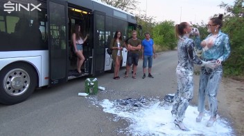 Bitchy Europeans Get Drenched In Milk Outside Screencap 48 on www.sinx.com