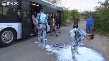 Bitchy Europeans Get Drenched In Milk Outside Screencap 52 on www.sinx.com
