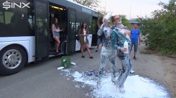 Bitchy Europeans Get Drenched In Milk Outside Screencap 53 on www.sinx.com