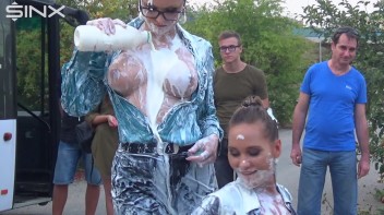 Bitchy Europeans Get Drenched In Milk Outside Screencap 57 on www.sinx.com