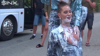 Bitchy Europeans Get Drenched In Milk Outside Screencap 58 on www.sinx.com
