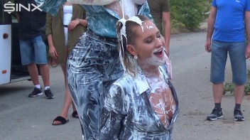 Bitchy Europeans Get Drenched In Milk Outside Screencap 59 on www.sinx.com