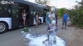 Bitchy Europeans Get Drenched In Milk Outside Screencap 63 on www.sinx.com