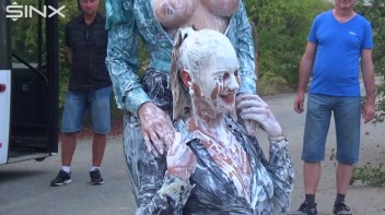 Bitchy Europeans Get Drenched In Milk Outside Screencap 64 on www.sinx.com