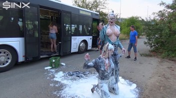 Bitchy Europeans Get Drenched In Milk Outside Screencap 66 on www.sinx.com
