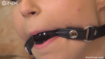 Ballgagged BDSM Babe Drools All Down Her Clothing Screencap 8 on www.sinx.com
