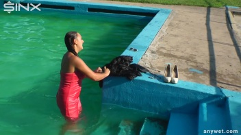 Waterpark Fun For Fully Clothed Brunette Babe Screencap 29 on www.sinx.com