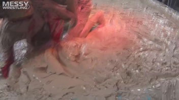 Muddy Wrestling: Raging Regina vs.The Cinnamon Buns Screencap 15 on www.sinx.com