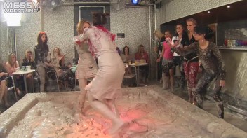 Muddy Wrestling: Raging Regina vs.The Cinnamon Buns Screencap 16 on www.sinx.com