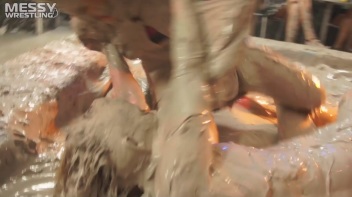 Muddy Wrestling: Raging Regina vs.The Cinnamon Buns Screencap 20 on www.sinx.com