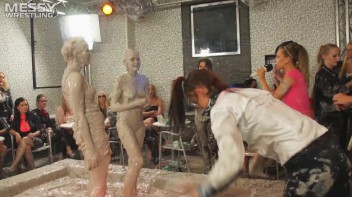 Muddy Wrestling: Raging Regina vs.The Cinnamon Buns Screencap 76 on www.sinx.com