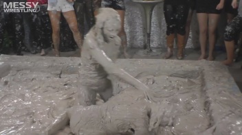 Muddy Wrestling: Miss Skinny Is Back In Messy Action! Hair Pullers Go Hard! Screencap 95 on www.sinx.com