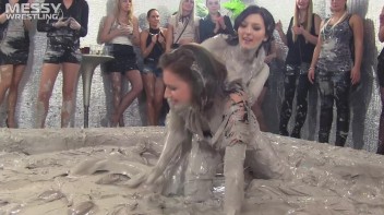 Muddy Wrestling: Miss Skinny Is Back In Messy Action! Hair Pullers Go Hard! Screencap 17 on www.sinx.com