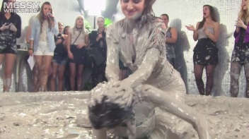 Muddy Wrestling: Miss Skinny Is Back In Messy Action! Hair Pullers Go Hard! Screencap 18 on www.sinx.com