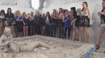 Muddy Wrestling: Miss Skinny Is Back In Messy Action! Hair Pullers Go Hard! Screencap 50 on www.sinx.com