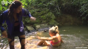 Clothed Babes Get Drenched And Catfight In Stream Screencap 78 on www.sinx.com