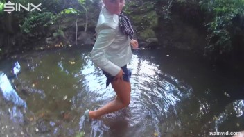 Clothed Babes Get Drenched And Catfight In Stream Screencap 9 on www.sinx.com