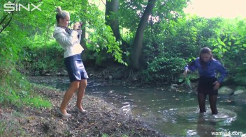 Clothed Babes Get Drenched And Catfight In Stream Screencap 10 on www.sinx.com