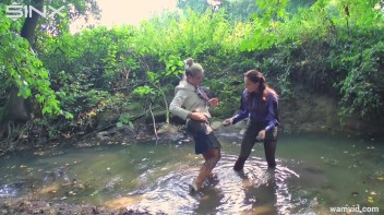 Clothed Babes Get Drenched And Catfight In Stream Screencap 22 on www.sinx.com