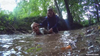 Clothed Babes Get Drenched And Catfight In Stream Screencap 30 on www.sinx.com