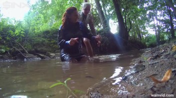 Clothed Babes Get Drenched And Catfight In Stream Screencap 33 on www.sinx.com