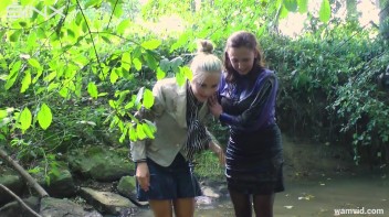 Clothed Babes Get Drenched And Catfight In Stream Screencap 36 on www.sinx.com