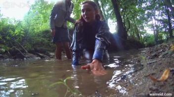 Clothed Babes Get Drenched And Catfight In Stream Screencap 38 on www.sinx.com