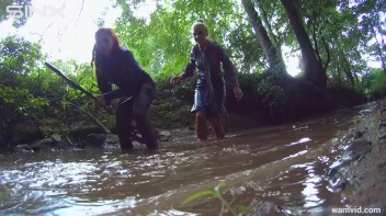 Clothed Babes Get Drenched And Catfight In Stream Screencap 46 on www.sinx.com