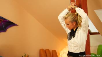 Blonde Bombshells In Fully Clothed Lesbo Heat Screencap 1 on www.sinx.com