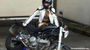 Motorcycle Chick Doesn't Just Wash Her Bike Screencap 90 on www.sinx.com