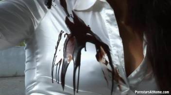 Motorcycle Chick Doesn't Just Wash Her Bike Screencap 13 on www.sinx.com