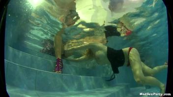 Pool Party Pussy Eaters Part 3 Screencap 8 on www.sinx.com