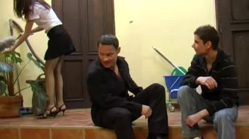 Two Bi Buddies Get It On With The Cleaning Lady Screencap 4 on www.sinx.com