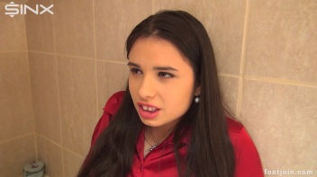 Slave Worships And Cums On Mistress' Feet Screencap 26 on www.sinx.com