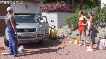 Crazy Car Service Cuties, Customer Care Chicks & Drive-In-Piss Power At Your Service! Let's Make Porn Great Again! Screencap 9 on www.sinx.com