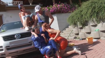 Crazy Car Service Cuties, Customer Care Chicks & Drive-In-Piss Power At Your Service! Let's Make Porn Great Again! Screencap 21 on www.sinx.com