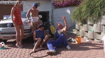 Crazy Car Service Cuties, Customer Care Chicks & Drive-In-Piss Power At Your Service! Let's Make Porn Great Again! Screencap 43 on www.sinx.com