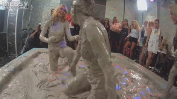 Messy Wrestling: Blonde vs. Redhead Free For All! Which One Will Settle The Slop Score Once & For All!? Screencap 12 on www.sinx.com