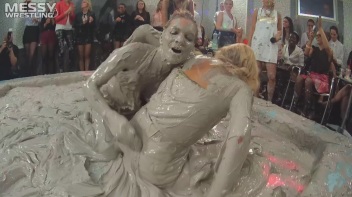 Messy Wrestling: Blonde vs. Redhead Free For All! Which One Will Settle The Slop Score Once & For All!? Screencap 13 on www.sinx.com