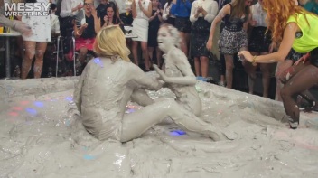 Messy Wrestling: Blonde vs. Redhead Free For All! Which One Will Settle The Slop Score Once & For All!? Screencap 14 on www.sinx.com
