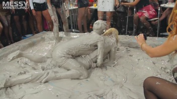 Messy Wrestling: Blonde vs. Redhead Free For All! Which One Will Settle The Slop Score Once & For All!? Screencap 18 on www.sinx.com