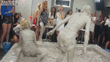 Messy Wrestling: Blonde vs. Redhead Free For All! Which One Will Settle The Slop Score Once & For All!? Screencap 25 on www.sinx.com