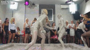 Messy Wrestling: Blonde vs. Redhead Free For All! Which One Will Settle The Slop Score Once & For All!? Screencap 29 on www.sinx.com