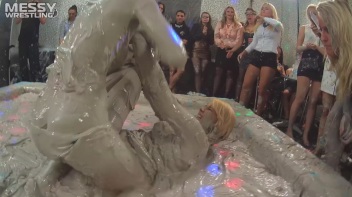 Messy Wrestling: Blonde vs. Redhead Free For All! Which One Will Settle The Slop Score Once & For All!? Screencap 34 on www.sinx.com