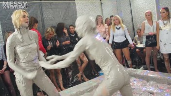 Messy Wrestling: Blonde vs. Redhead Free For All! Which One Will Settle The Slop Score Once & For All!? Screencap 37 on www.sinx.com
