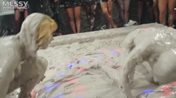Messy Wrestling: Blonde vs. Redhead Free For All! Which One Will Settle The Slop Score Once & For All!? Screencap 48 on www.sinx.com