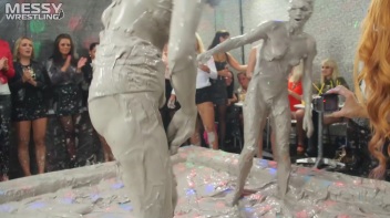 Messy Wrestling: Blonde vs. Redhead Free For All! Which One Will Settle The Slop Score Once & For All!? Screencap 67 on www.sinx.com