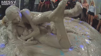 Messy Wrestling: Blonde vs. Redhead Free For All! Which One Will Settle The Slop Score Once & For All!? Screencap 72 on www.sinx.com